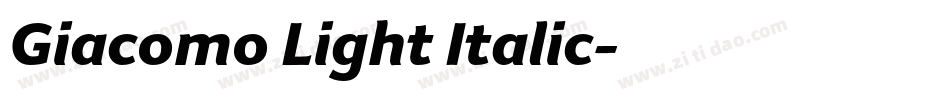 Giacomo Light Italic字体转换